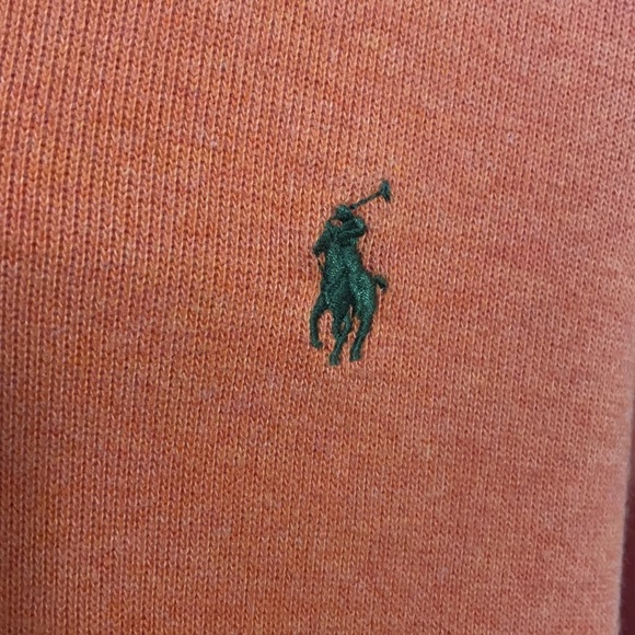 Men’s 3/4 zip soft sweater Polo by Ralph Lauren (Medium) Fall Orange - Picture 4 of 5